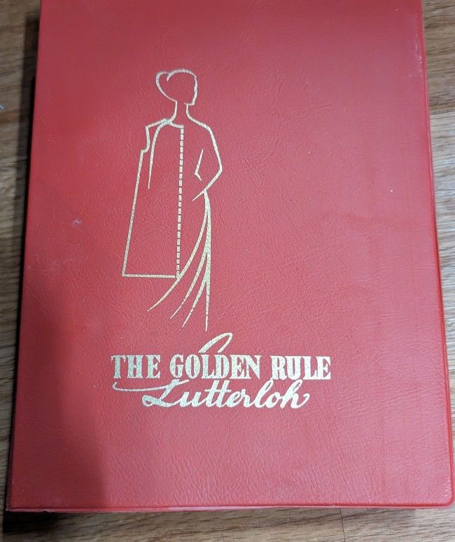 Vintage 1970s Lutterloh The Golden Rule Sewing System Binder Draft at Home Patterns Sewing Collectible (BDC)
