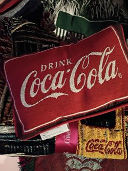 Vintage Coke pillow and throw (NEW)