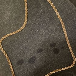 14k Gold Hollow Rope Chain 