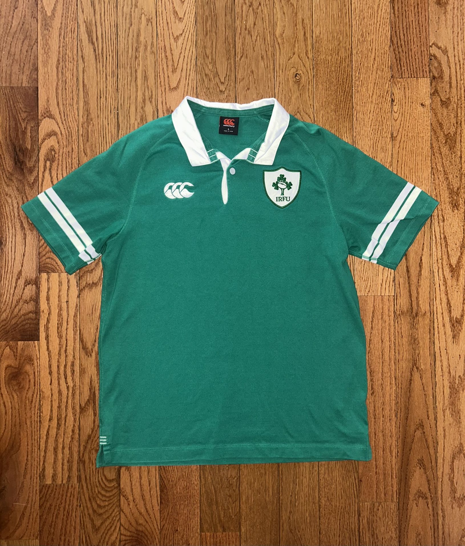 Ireland IRFU Canterbury Rugby Polo Shirt Size Large