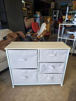Pre-owned lightweight 5-drawer storage unit, $25