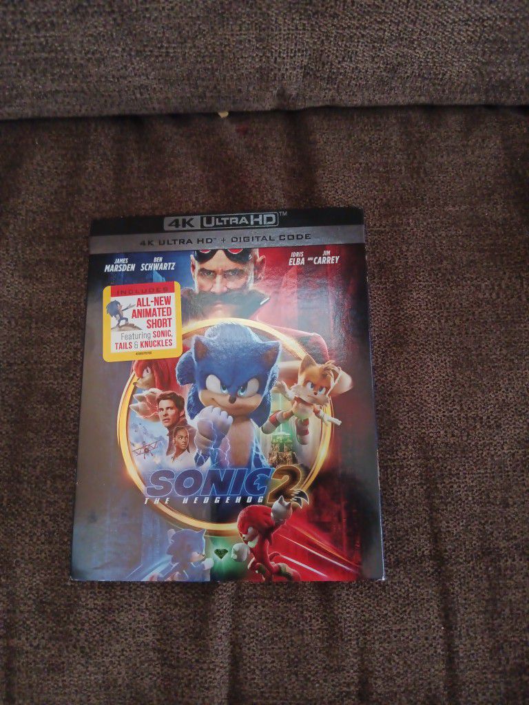 Sonic The Hedgehog 2 DVD 4K ultra HD