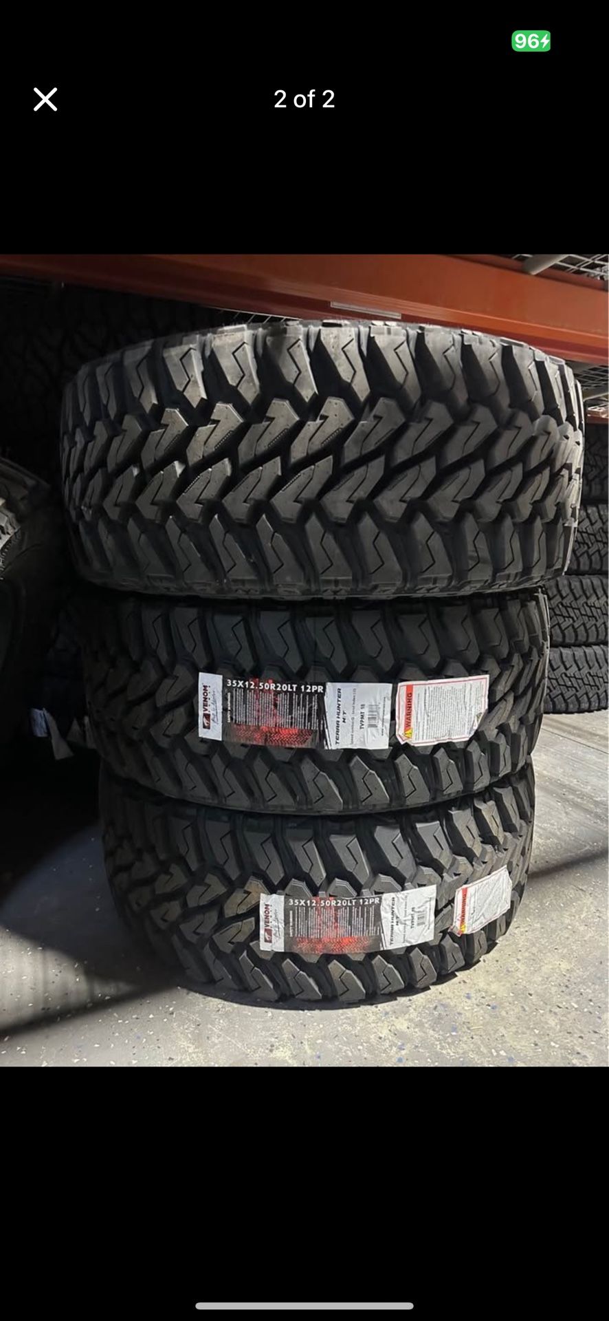 35x12.50R20LT Venom Terra Hunter M/T 12ply Tires