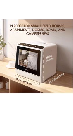 Portable Countertop Dishwashers Compact Dishwashers with 5 L Built-in Water Tank