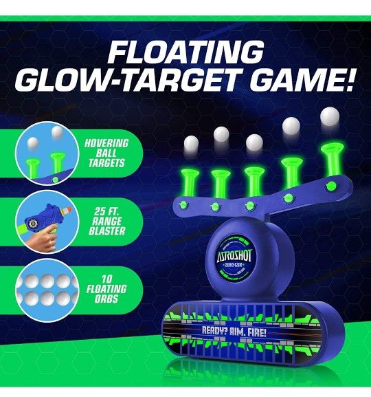 Nerf Compatible Glow in The Dark Floating Ball Targets for Shooting with Foam Blaster Toy Gun, 10 Floating Ball Targets
