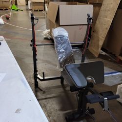 Combo Bench with rack and Preacher Curl, New 