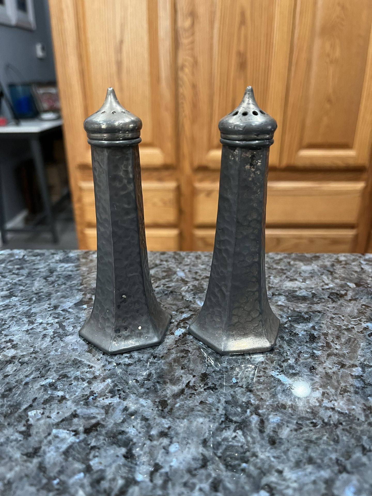 Vintage Antique Avon pair of Salt and Pepper Shakers . On the bottom has “March 16 1926”. Size approximately 4 1/2 inches tall. Preowned