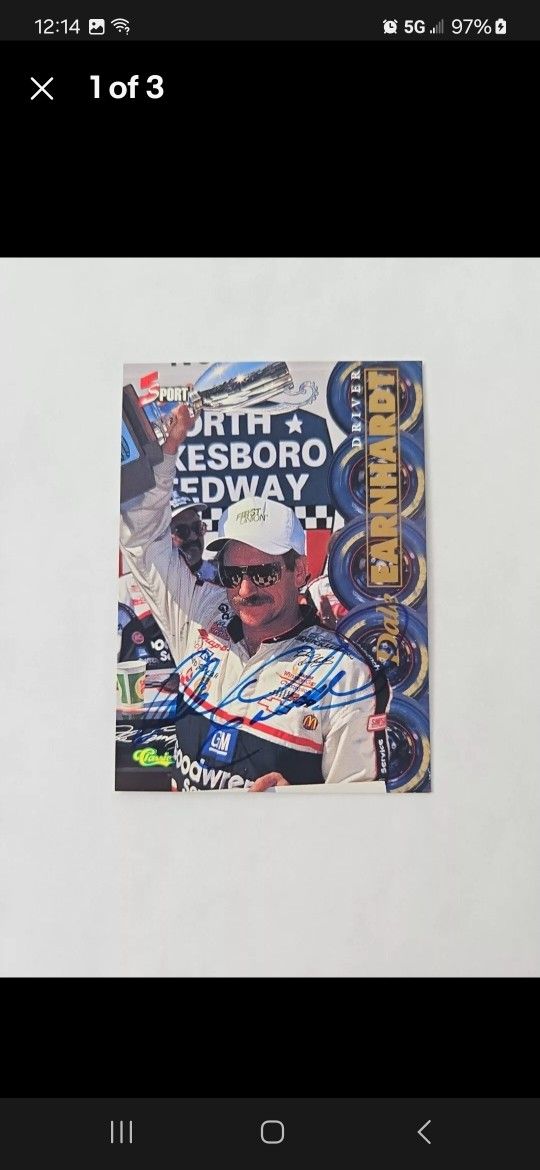 1995 Classic 3/635  Nascar Racing Dale Earnhardt Auto Autograph GOAT 