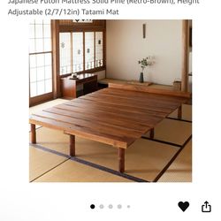 Tatami Japanese Wooden Floating Bed Frame Platform