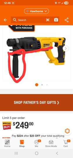 20V MAX Cordless Brushless 1 in. SDS Plus D-Handle Concrete and Masonry Rotary Hammer (Tool Only)