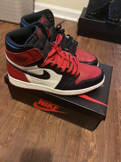 Bred toe 1 red on sale laces