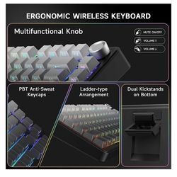 AOC GK330 Gaming Keyboard, Hot Swappable Wireless