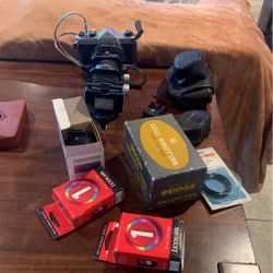 Pentax Camera With Accessories 