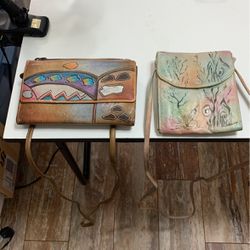 Used Hand Painted Small Handbags 