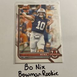 Bo Nix Denver Broncos QB Bowman University Rookie Card. 