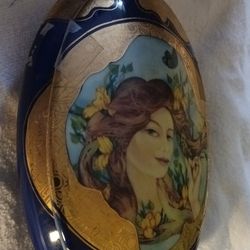 Fargo Oval Trinket BOX PORCELAIN 