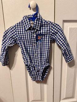 Infant UF Gator Gingham Onesie 6 Months.