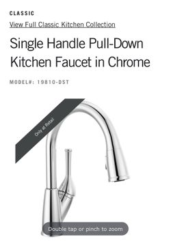 Single Handle Pull-Down yKitchen Faucet in Chrome