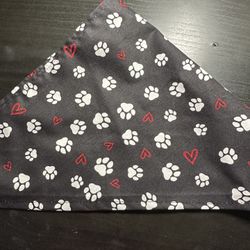 Dog Collar Or Scarf With  Hearts