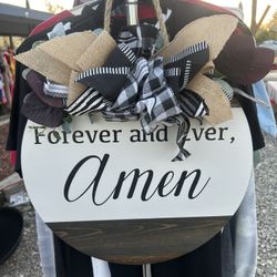 Handmade Decorative wall hanging “Forever And Ever Amen” 