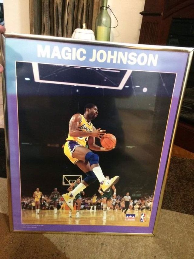 Magic Johnson 1988 Starline Poster 21x21 Framed Los Angeles Lakers Irv