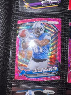 Detroit Lions Panini Prizm Cards Lot - Calvin Johnson, Isaac TeSlaa RC, Kerby Joseph