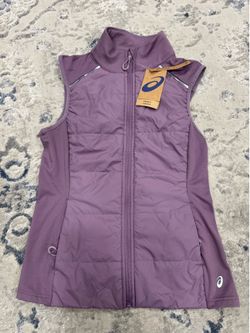 ASICS Hybrid Vest Quilted Purple Active Running Mauve Size S