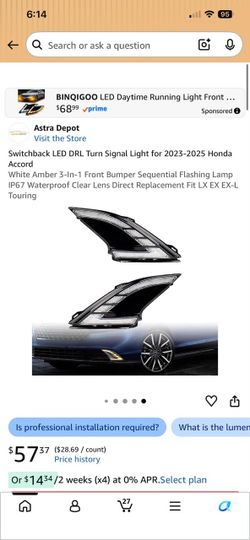 Switchback LED DRL Turn Signal Light for Honda Accord