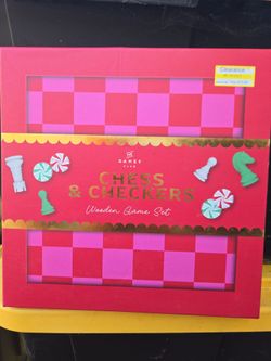The Games Club Chess & Checkers Wooden Game Set