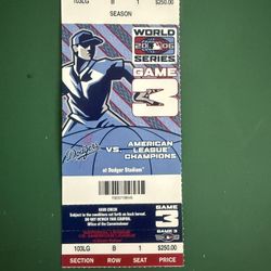 2006 World Series Game 3 ticket stub 