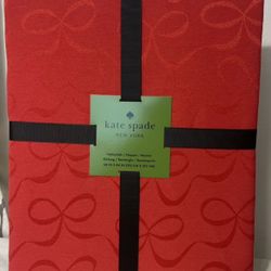 Kate Spade New York Red Bow Tablecloth 60x84. Used, Like new.   