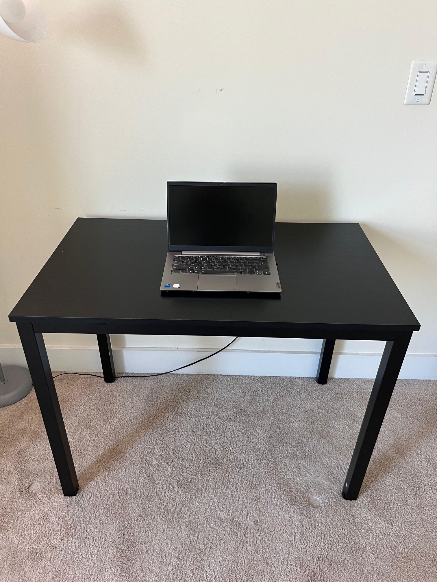 DlandHome 39" Small Computer Desk – Black Walnut, Great for Home Office or Study