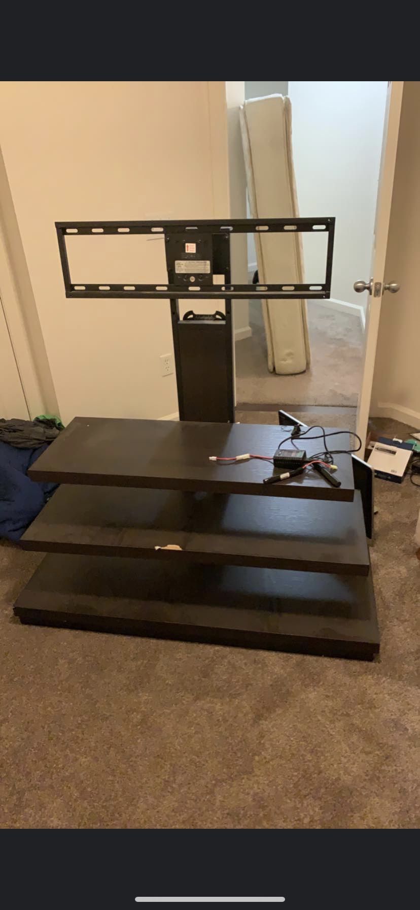 Queen bed / tv stand