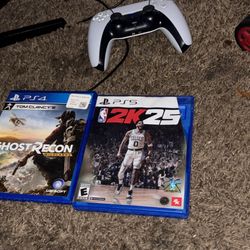 Ps5 With Monitor Headset And Two Game