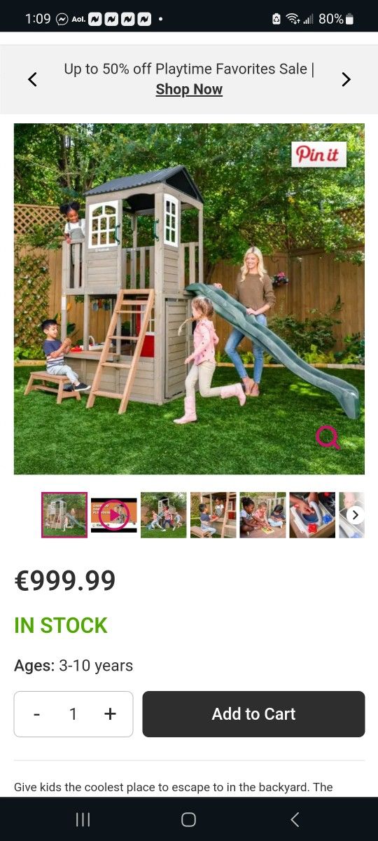 KidKraft Oakwood Oasis Playhouse $600