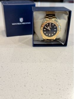 Montres Prestige Gold Men’s Watch New with Box