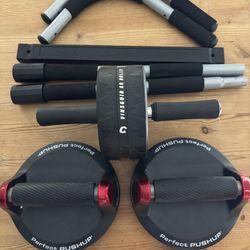 Workout Bundle – Ab Roller, Push-Up Bars & Core Trainer