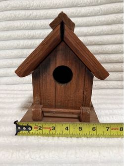 Vintage Handmade Wooden Birdhouse – Primitive Farmhouse Cabin Decor