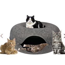 Cat Tunnel Bed Peekaboo Cat Cave Hideaway medium size donut tunnel bed 