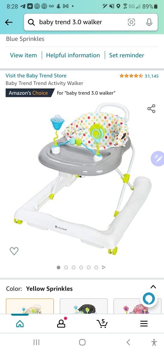 Brand New Baby Trend Activity Walker