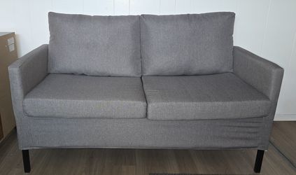Gray Fabric Love Seat (Barely Used - A Few Months Old)