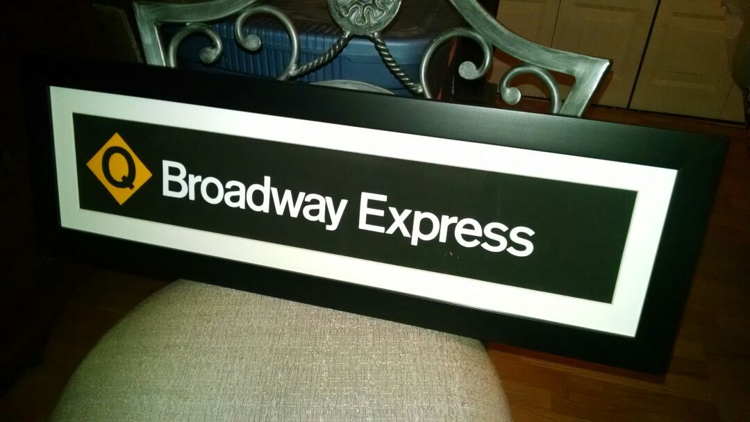 NYC SUBWAY BROADWAY ROLL SIGN