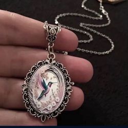 🔥SILVER PLATED Hummingbird Pendant Necklace