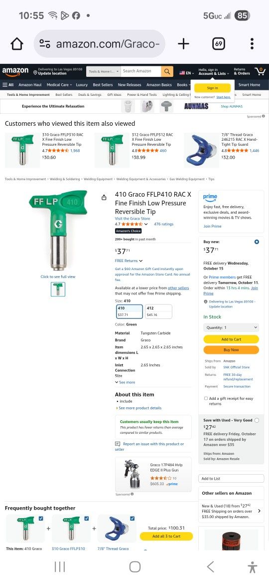 $80 GRACO FINE FINISH PAINT TIP BUNDLE 