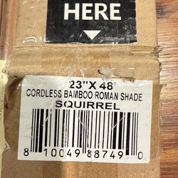 Bamboo Roman Shades - Customer Favorite Light Filtering Blinds for Windows, Premium Quality, Ideal for Home, Squirrel Brown, 23" W X 48" H