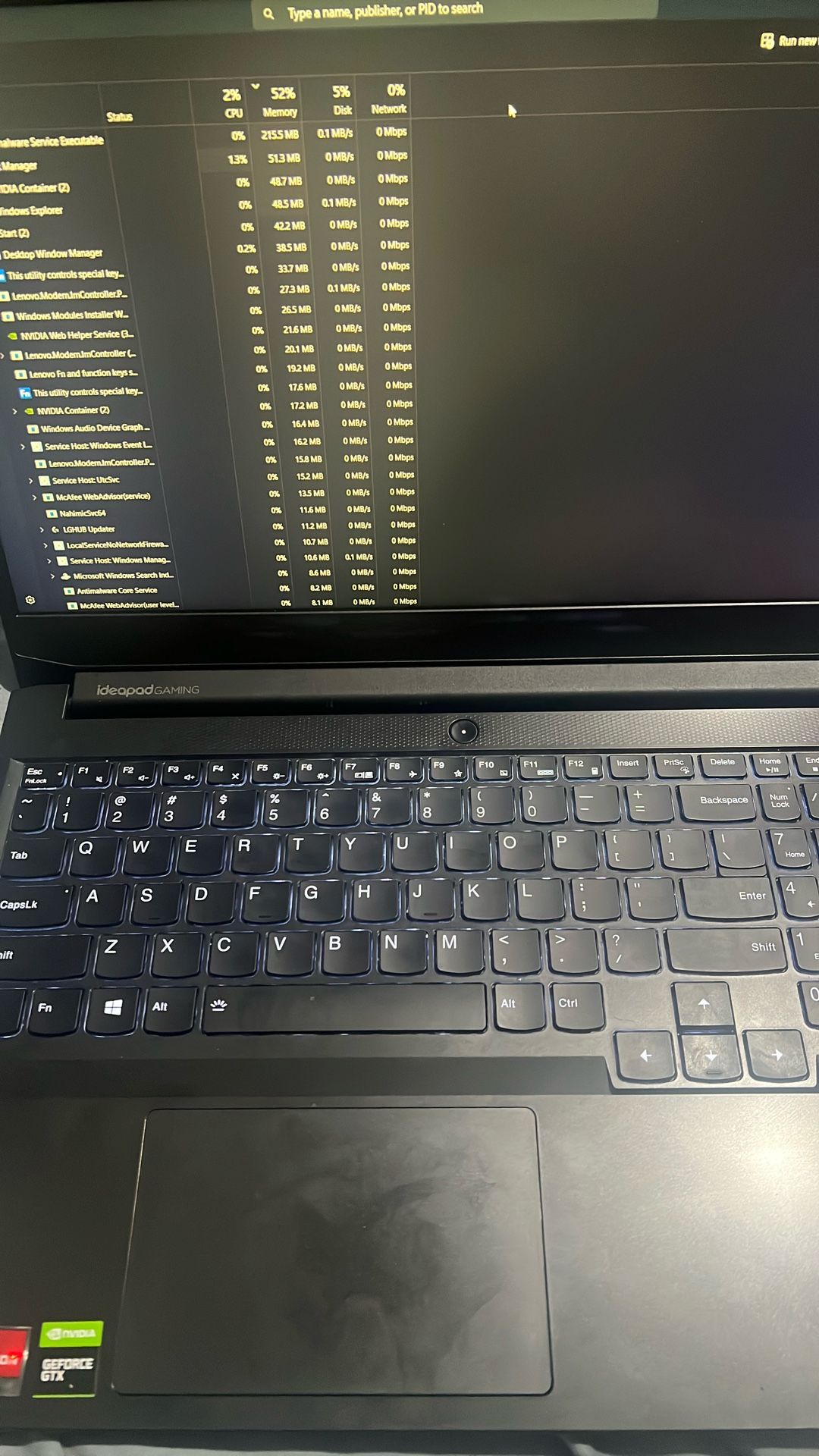 Lenovo Gaming Idea Pad With A GeForce 1650 And Ryzen 5 5600h And 8gb Of Ram