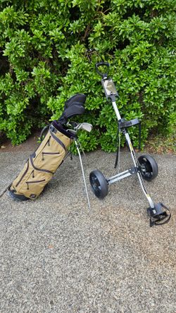 Golf Club Set with Bag and Cart