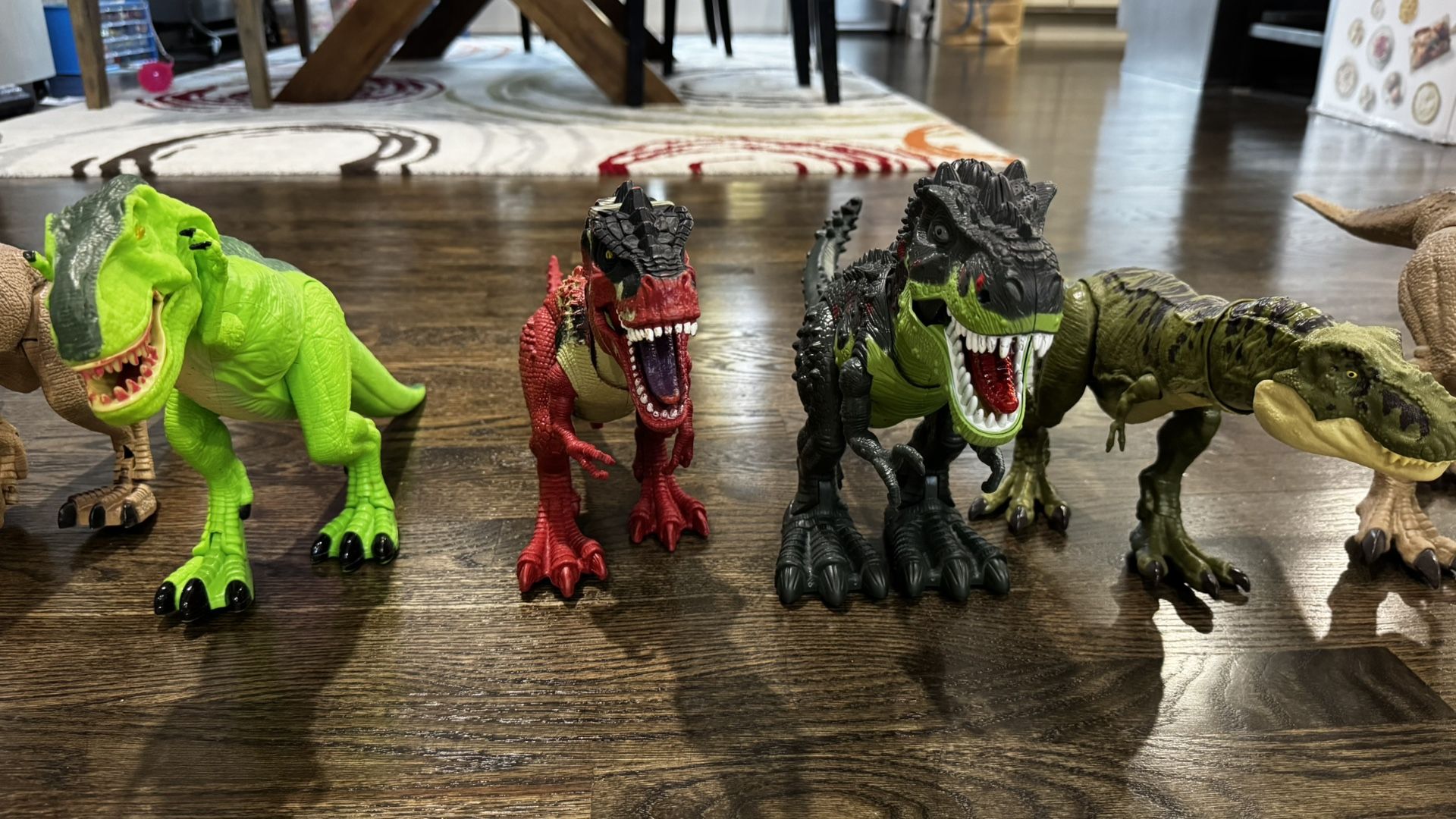 12 Dinosaur Bundle 7 T Rex’s 1 Indoraptor 1 Indominous Rex 1 Spinosaurus 1 Triceratops 1 Carnotaurus