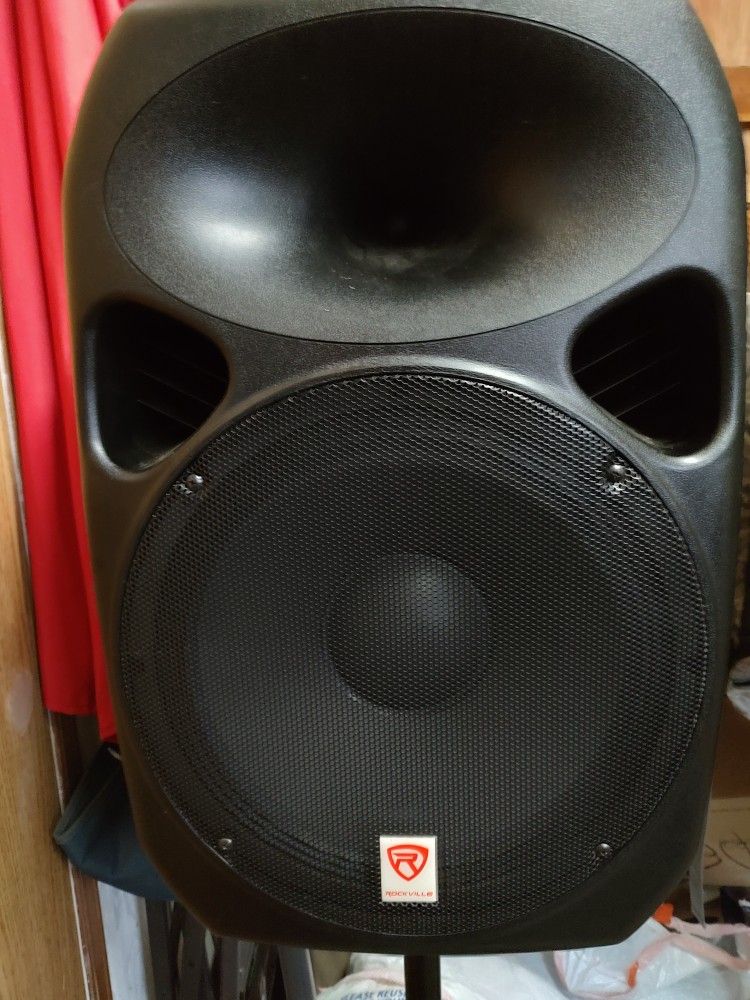 Rockville RPG122K 12" 600W Portable PA System, 3 Channel Mixer