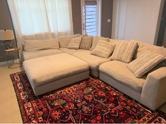 Oversized Feather-Filled Sectional Sofa